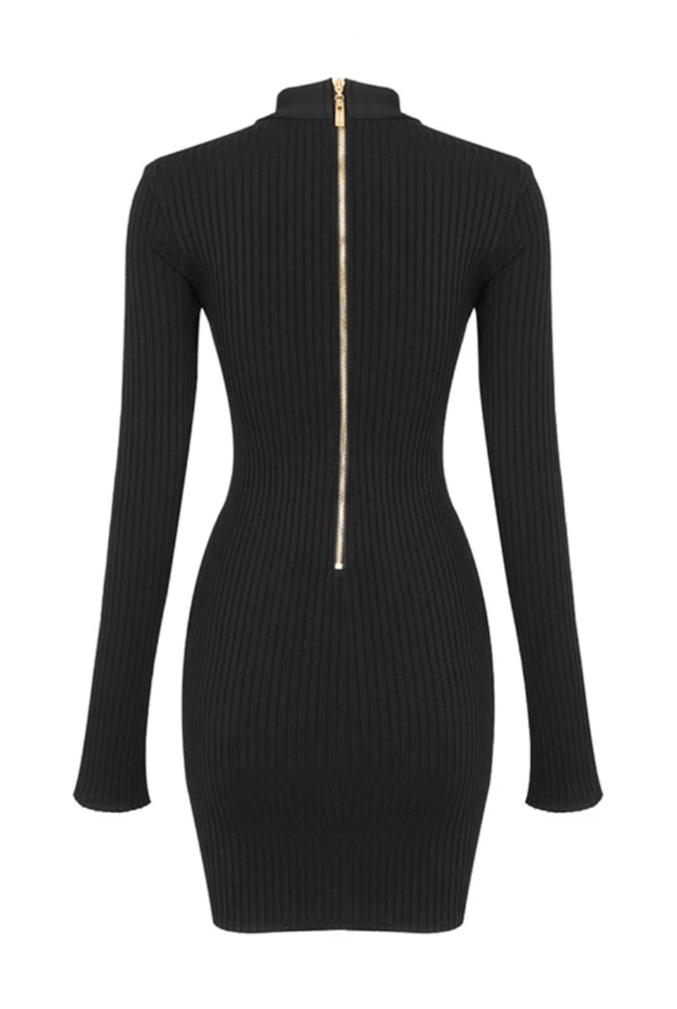 Sexy Bodycon Mini Dress For Women with Sheer Cut-Outs and Long Sleeves