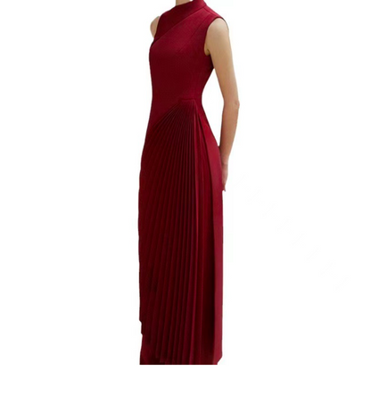 Women's Pleated Asymmetric Fashion Dress