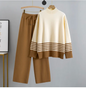 Women's Two-Piece Sweater Set Oversized, Pullover + Wide Leg Pants