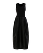 Sculpted Seam Sleeveless Midi Dress – Black & White
