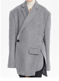 Edgy Grey Colored Loose Blazer For Women