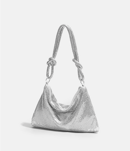 Designer Metal Shiny Silver Handbags