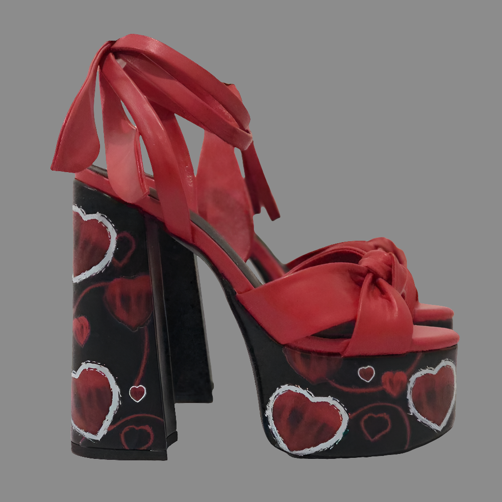 Thick Sole Chunky 6 Inch Heel Strappy Sandals with Bow Knot In Multiple Colors and Designs