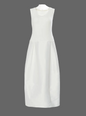 Sculpted Seam Sleeveless Midi Dress – Black & White