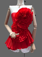 3D Rosette Sculptural Top