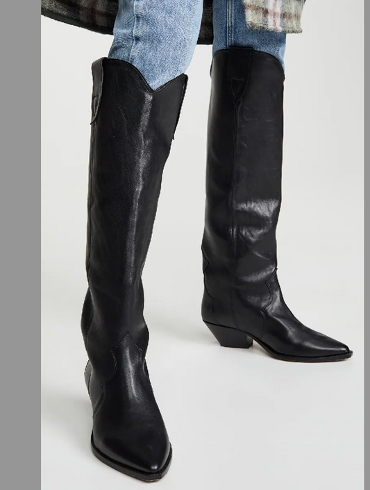 Western Luxe Tall Cowgirl Boots – Pointed Toe, Block Heel