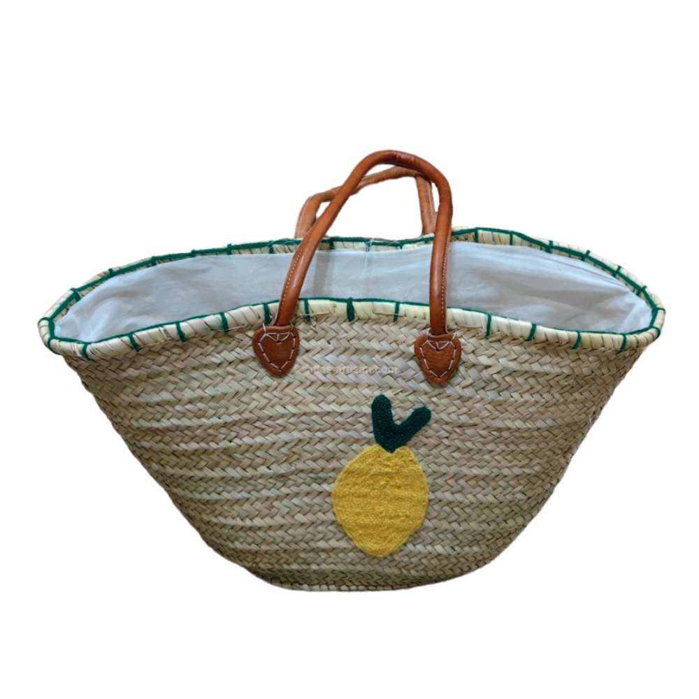 Panier Lemon Raffia Handbag