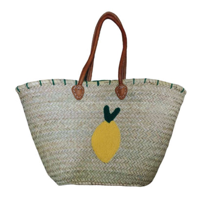 Panier Lemon Raffia Handbag