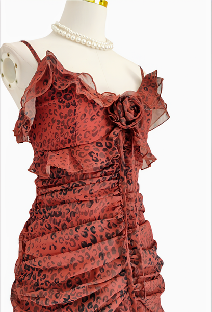 Flirty Print Chiffon Dresses For Women