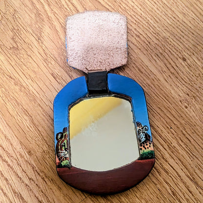 Leather Animal Print Compact Mirrors