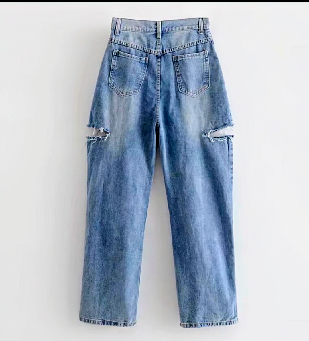 High Waisted Boyfriend Jeans