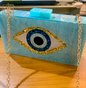 Sequined  Evil Eye Evening Clutch Bag