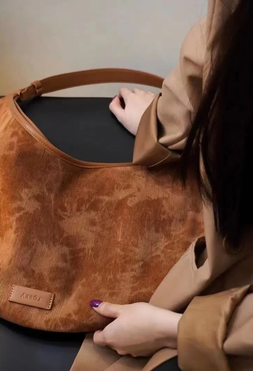 Women's Corduroy Shoulder Bag