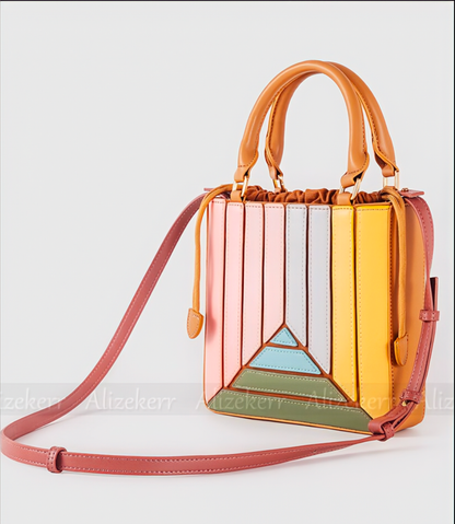Elegant Color Blocking Fashion Handbags Women