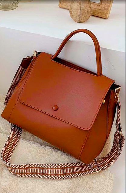 Minimalist Crossbody Bags With Woven Shoulder Strap