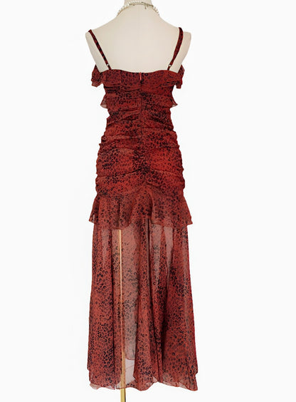 Flirty Print Chiffon Dresses For Women