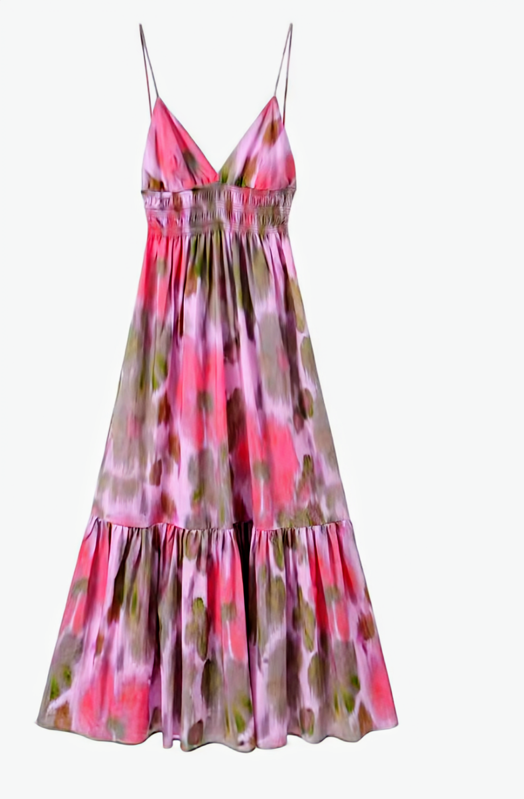 Backless  Pretty in Pink Long Print Dress for Women