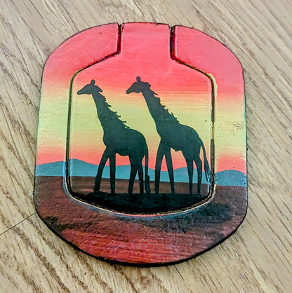 Leather Animal Print Compact Mirrors