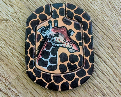 Leather Animal Print Compact Mirrors