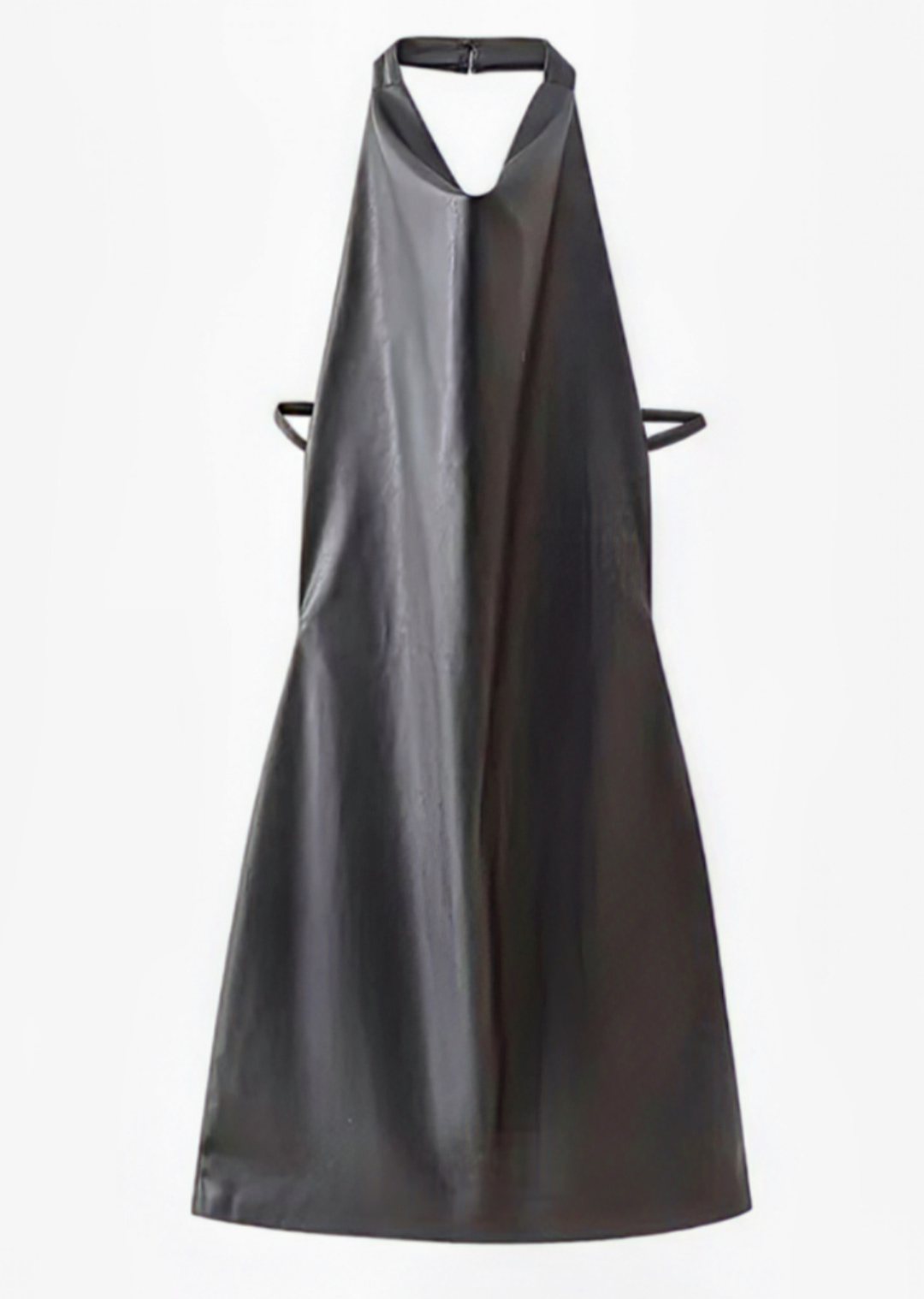 New Faux Leather Backless Slip Mini Dress for Women