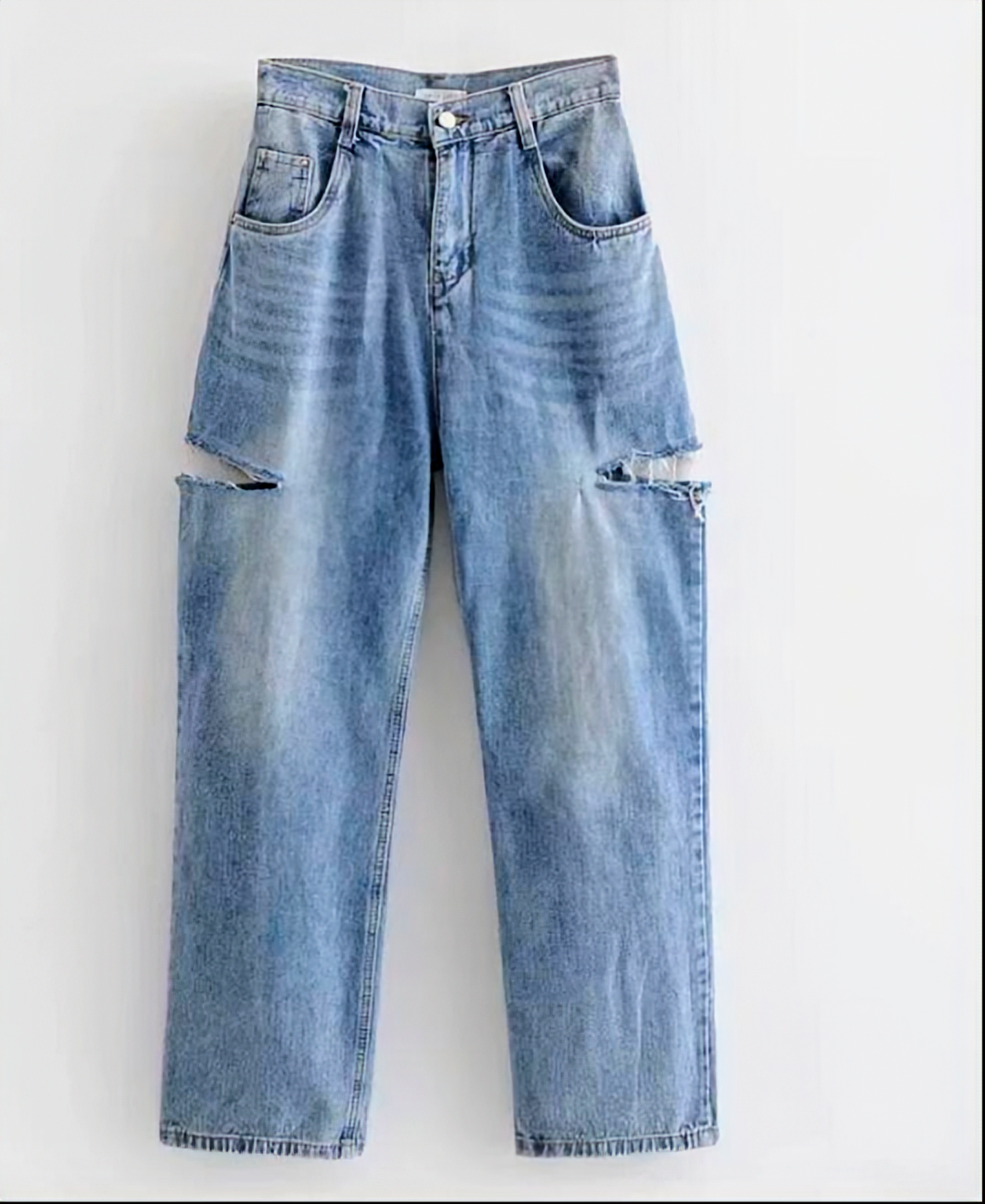 High Waisted Boyfriend Jeans