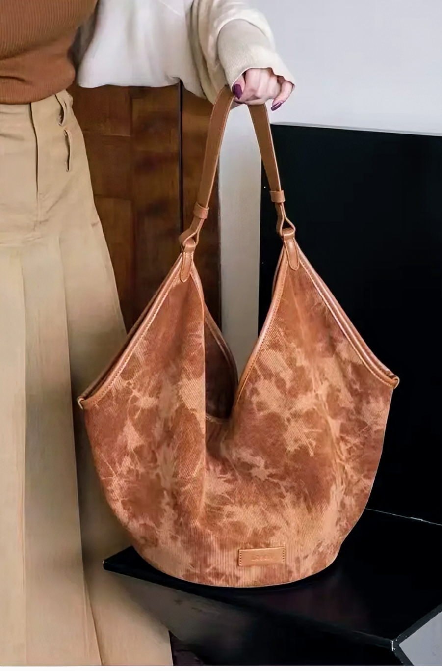 Women's Corduroy Shoulder Bag
